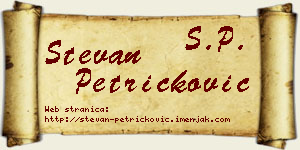 Stevan Petričković vizit kartica